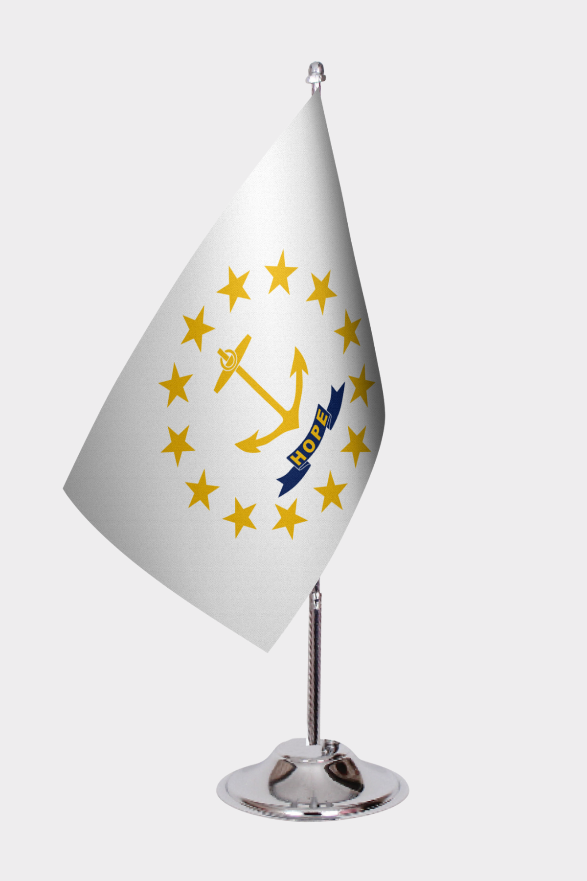Rhode Island State Desk Flags — Full View