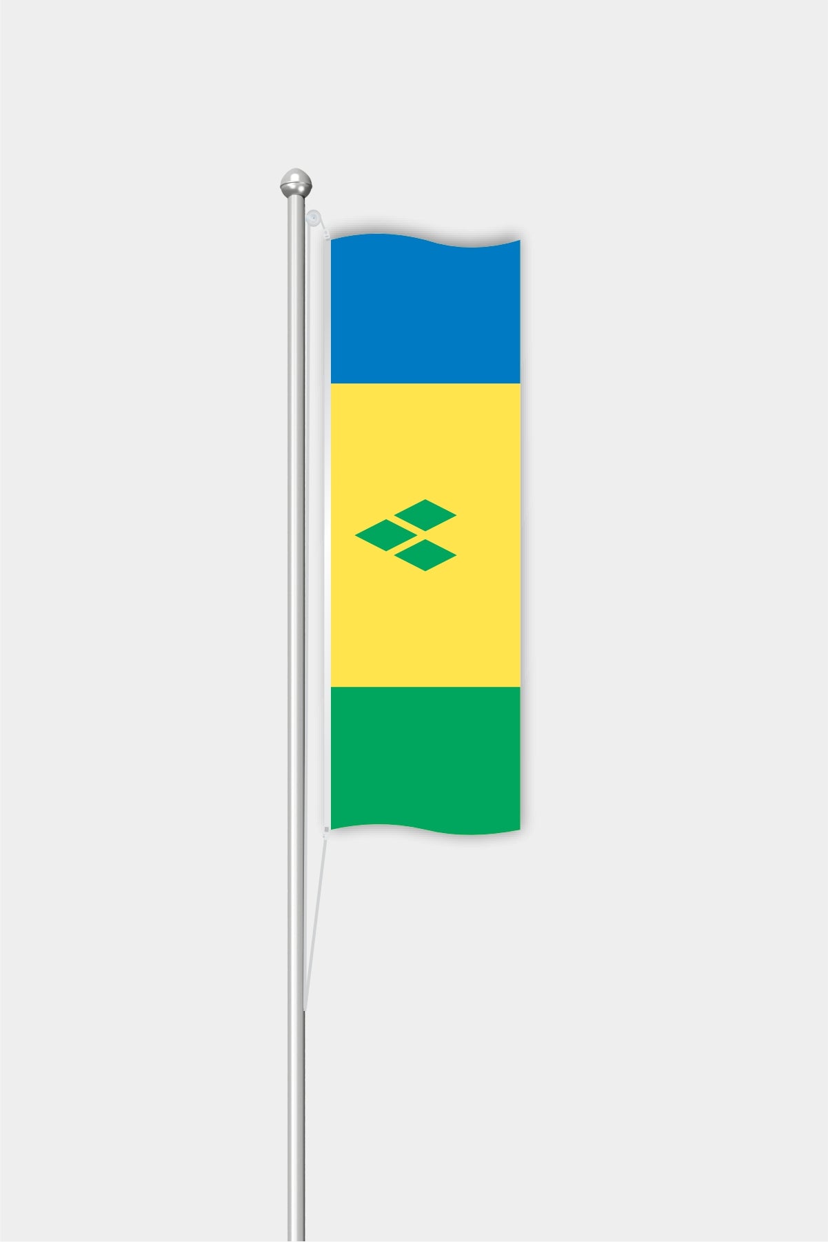 Outdoor Vertical Saint Vincent and the Grenadines Flag — Polyester