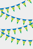 Saint Vincent and Grenadinler Triangular Flag Bunting - 50 Meters Premium Pennant Flags for Party Decoration | Professional Quality Raschel Fabric