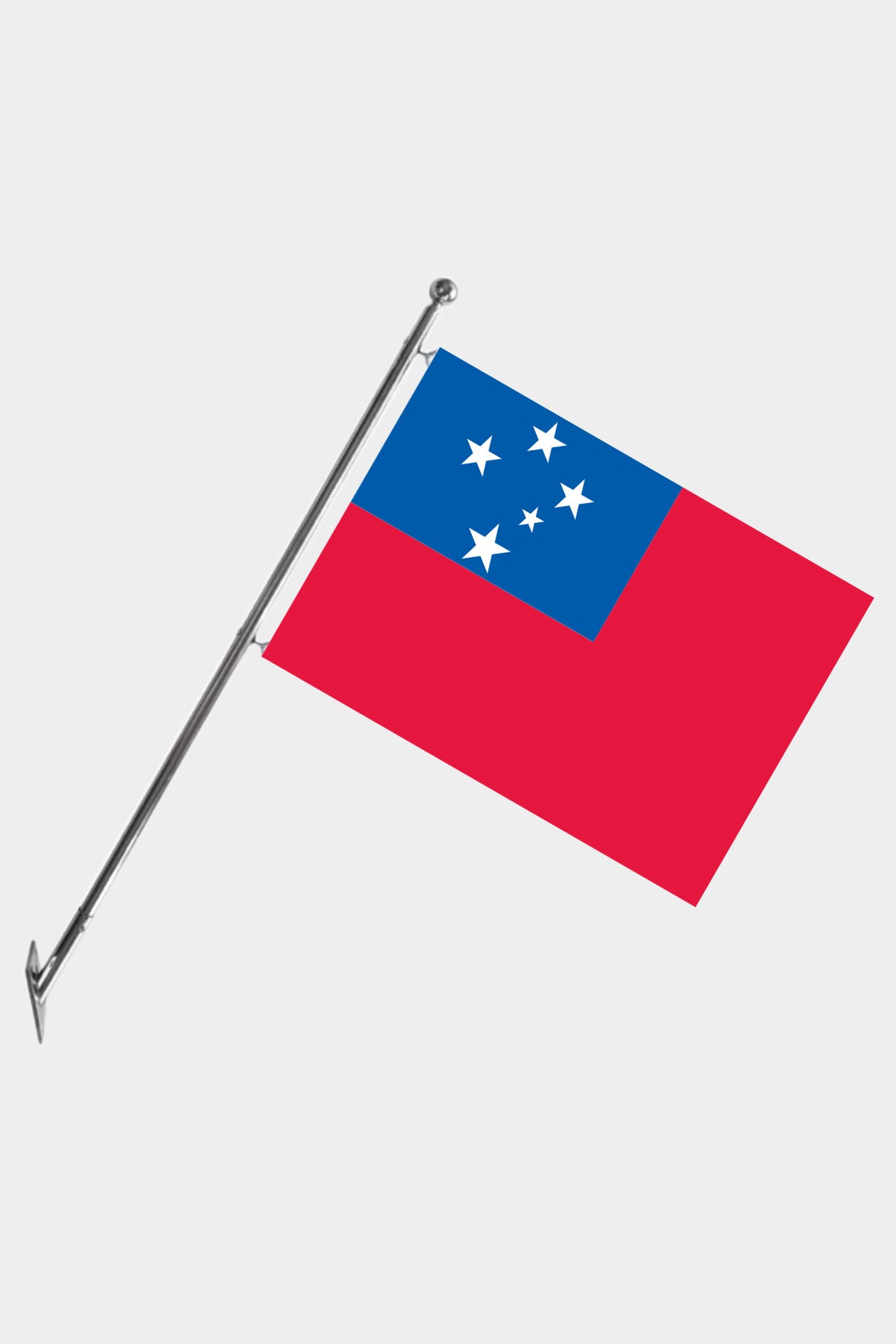 Samoa Wall-Mounted Telescopic Flagpole Set — Polyester