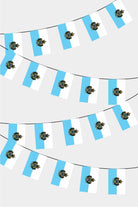 San Marino Rectangular Flag Bunting - 50 Meters Premium String Flags for Party Decoration | Professional Quality Raschel Fabric