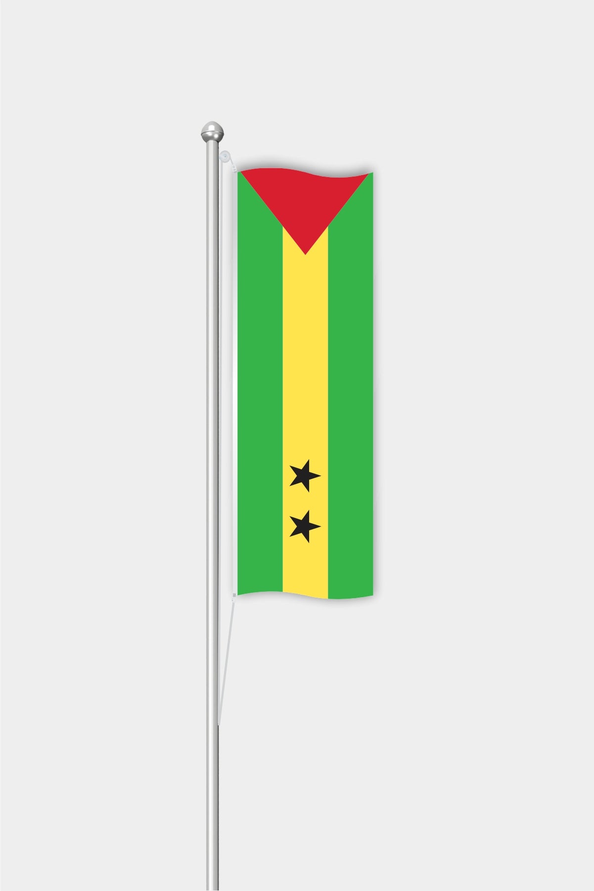 Outdoor Vertical Sao Tome and Principe Flag — Polyester