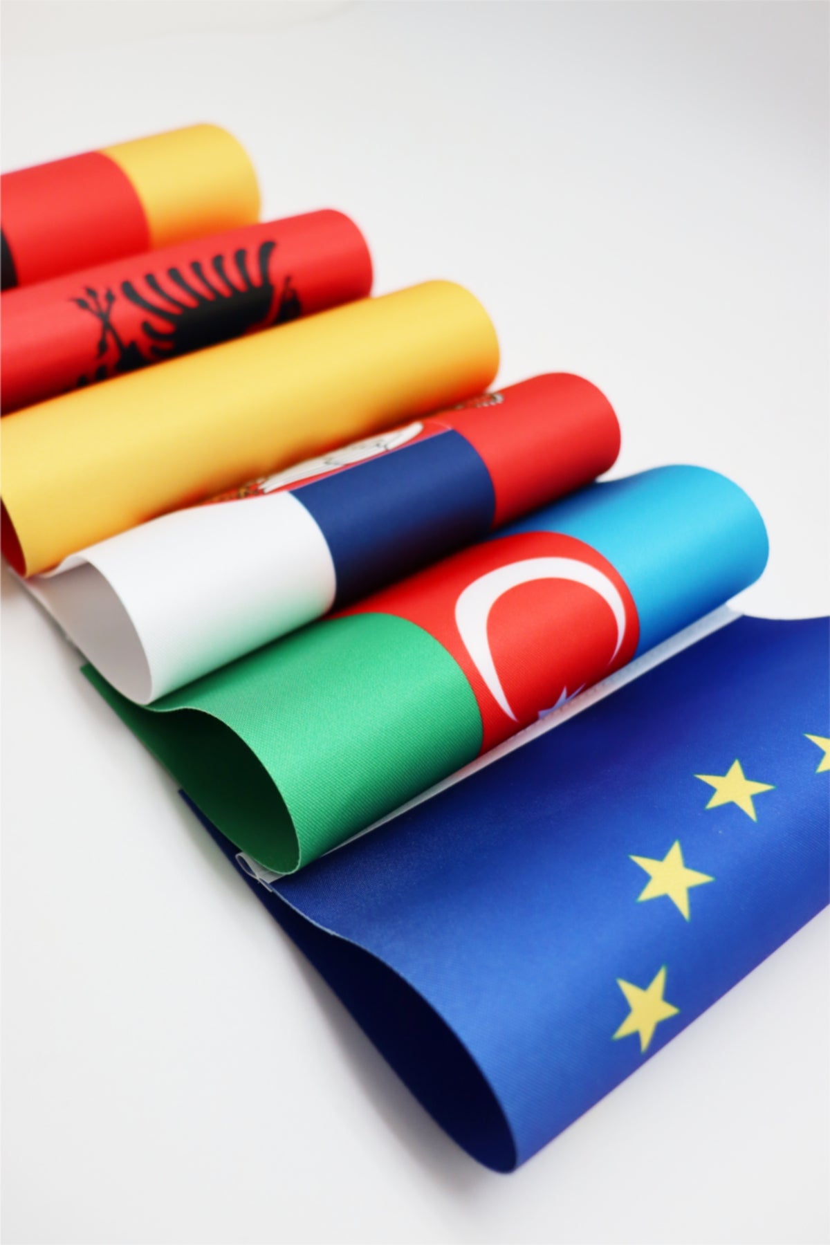 Zambiya Turkiye masa bayragi gold detay