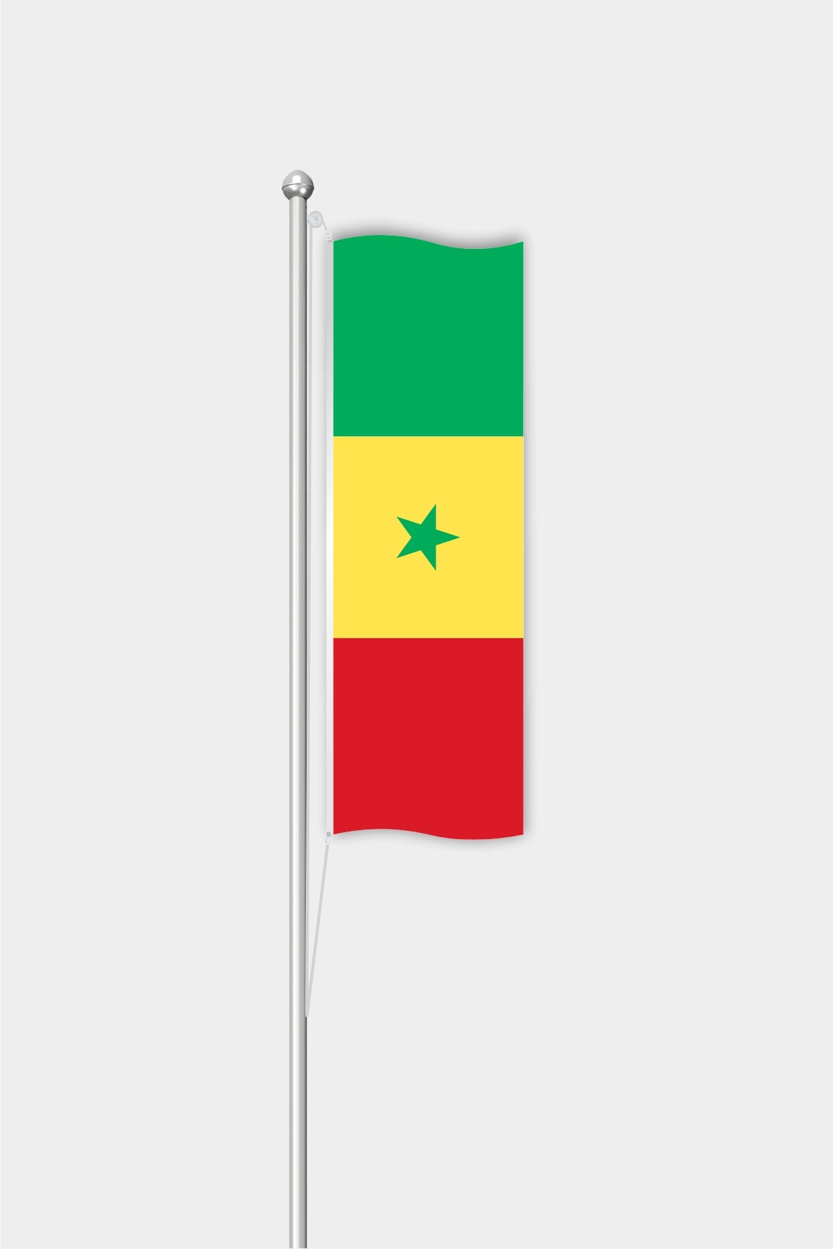 Outdoor Vertical Senegal Flag — Polyester