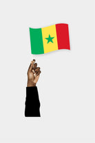 Senegal handheld flag on stick - durable polyester country flag for events and parades