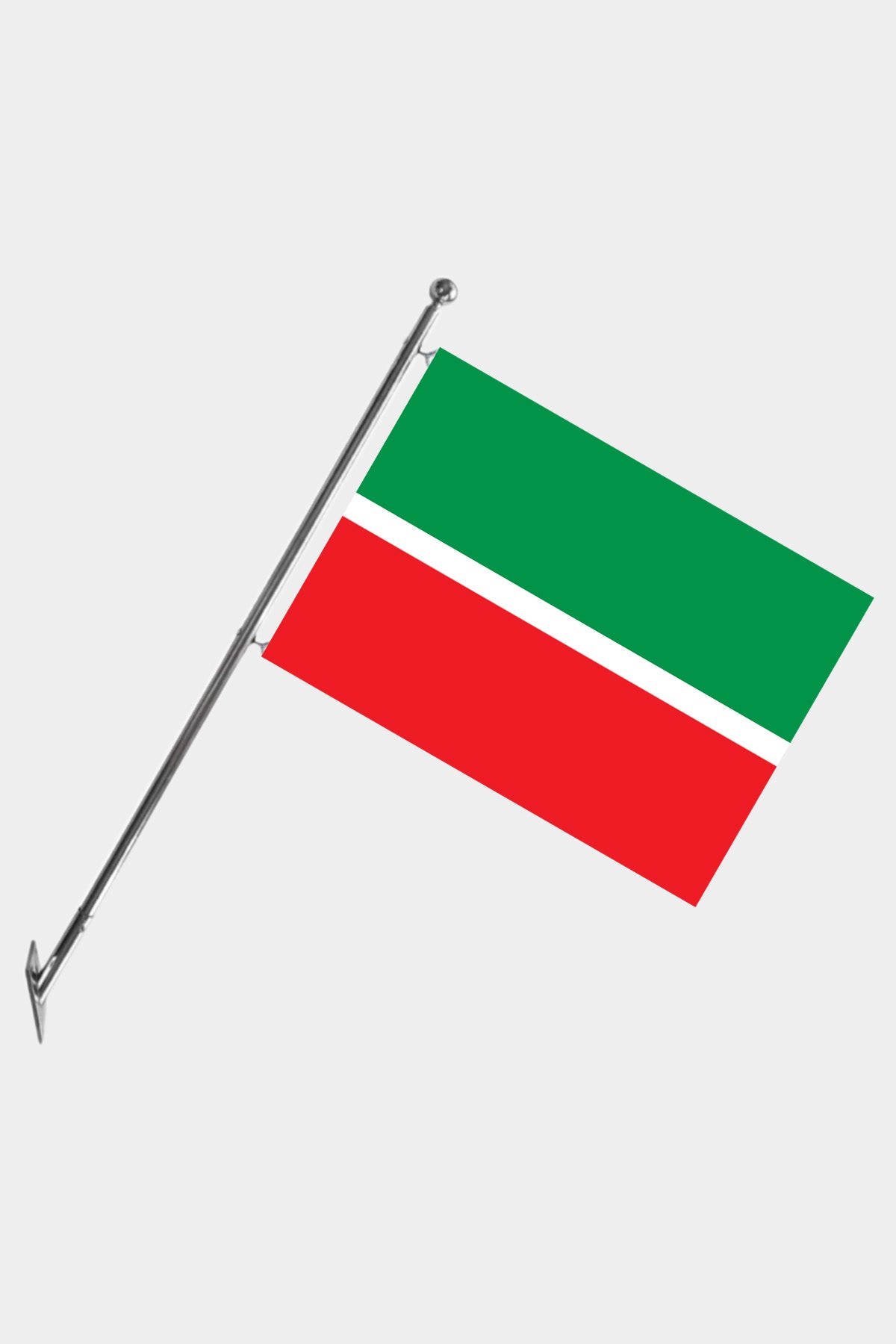 Kit drapeau Tatarstan et mât télescopique mural — polyester tricoté