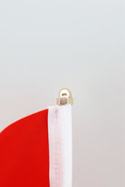 Logo Printed Single Desk Flag with gold pole, 15 × 22.5 cm flag on a weighted base (3)
