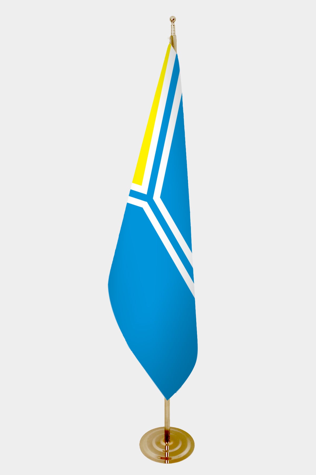 Tuva Official Indoor Flag — Double Satin, Gold Pole