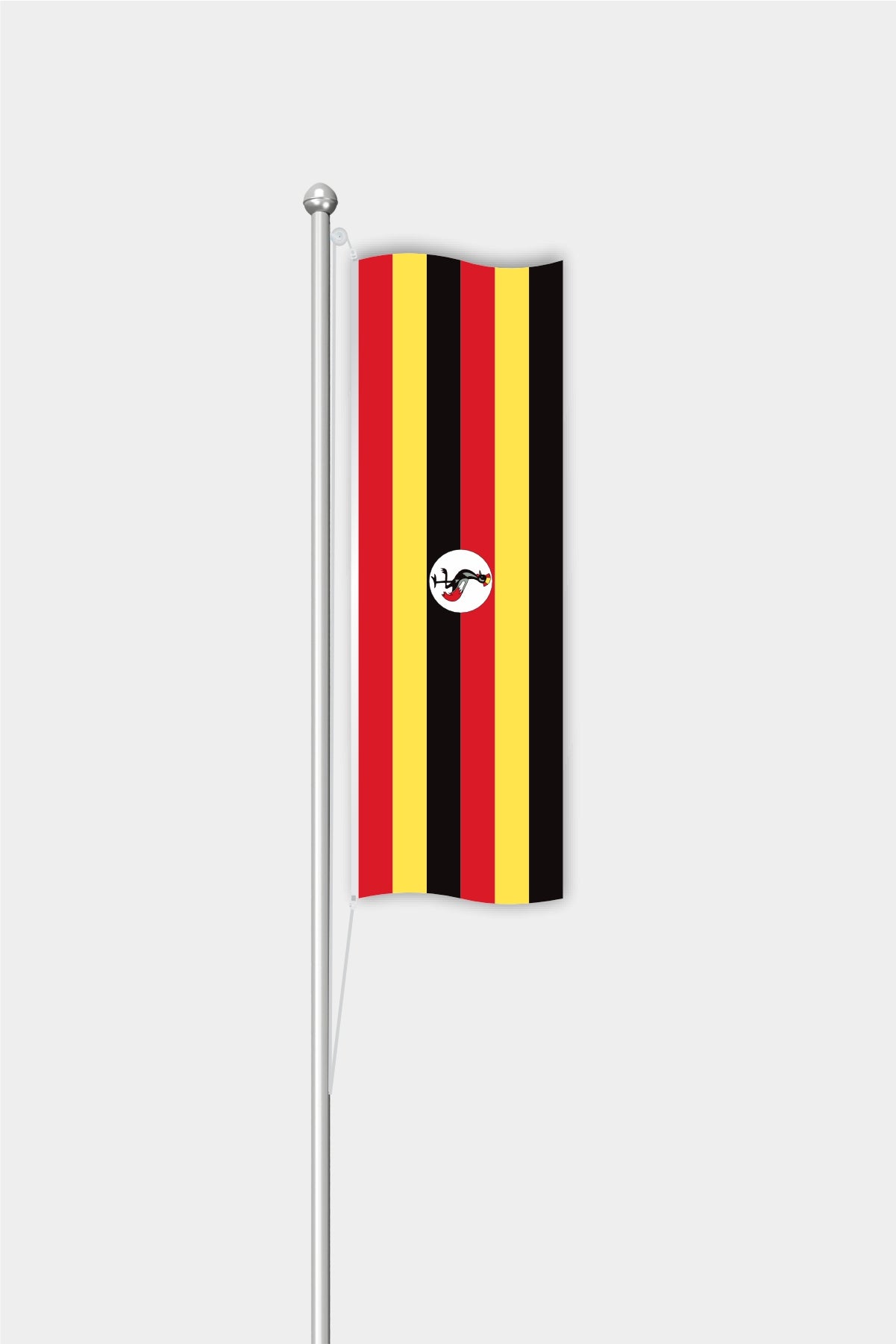 Outdoor Vertical Uganda Flag — Polyester