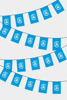 United Nations Rectangular Flag Bunting - 50 Meters Premium String Flags for Party Decoration | Professional Quality Raschel Fabric