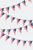 USA Triangular Flag Bunting - 50 Meters Premium Pennant Flags for Party Decoration | Professional Quality Raschel Fabric