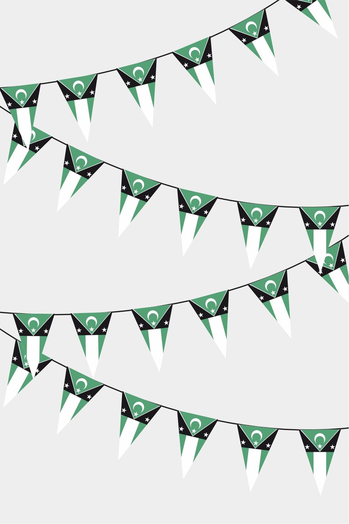 Guirlande de drapeaux triangulaires de la Thrace occidentale 50 m