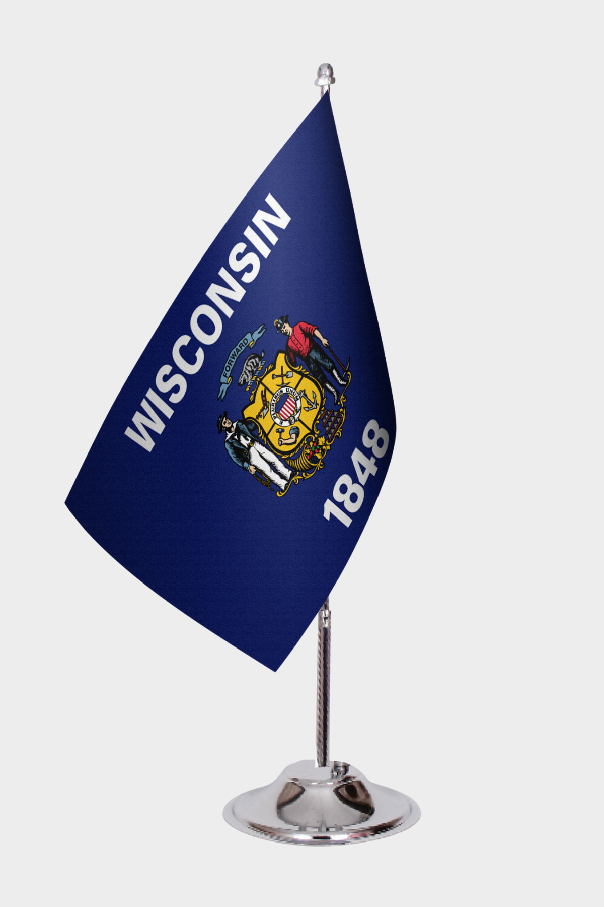 Wisconsin State Desk Flags — Full View