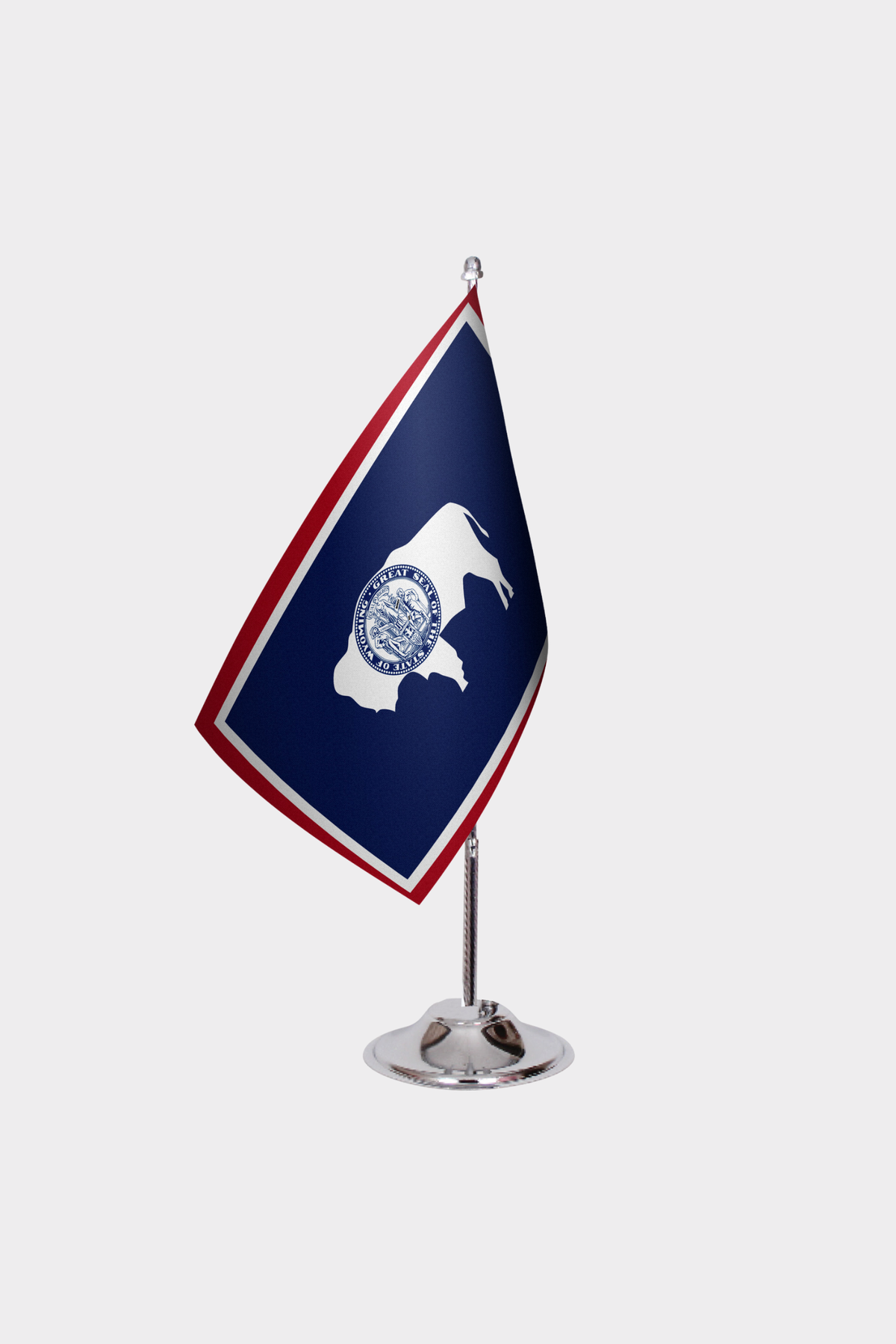 Wyoming State Desk Flags — Double Satin