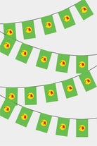 Zaire Rectangular Flag Bunting - 50 Meters Premium String Flags for Party Decoration | Professional Quality Raschel Fabric