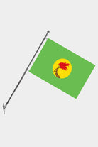Zaire Wall-Mounted Telescopic Flagpole Set — Polyester