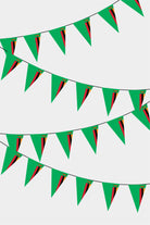 Zambia Triangular Flag Bunting - 50 Meters Premium Pennant Flags for Party Decoration | Professional Quality Raschel Fabric