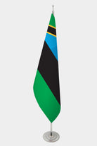 Zanzibar Official Indoor Flag — Double Satin, Chrome Pole