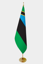 Zanzibar Official Indoor Flag — Double Satin, Gold Pole