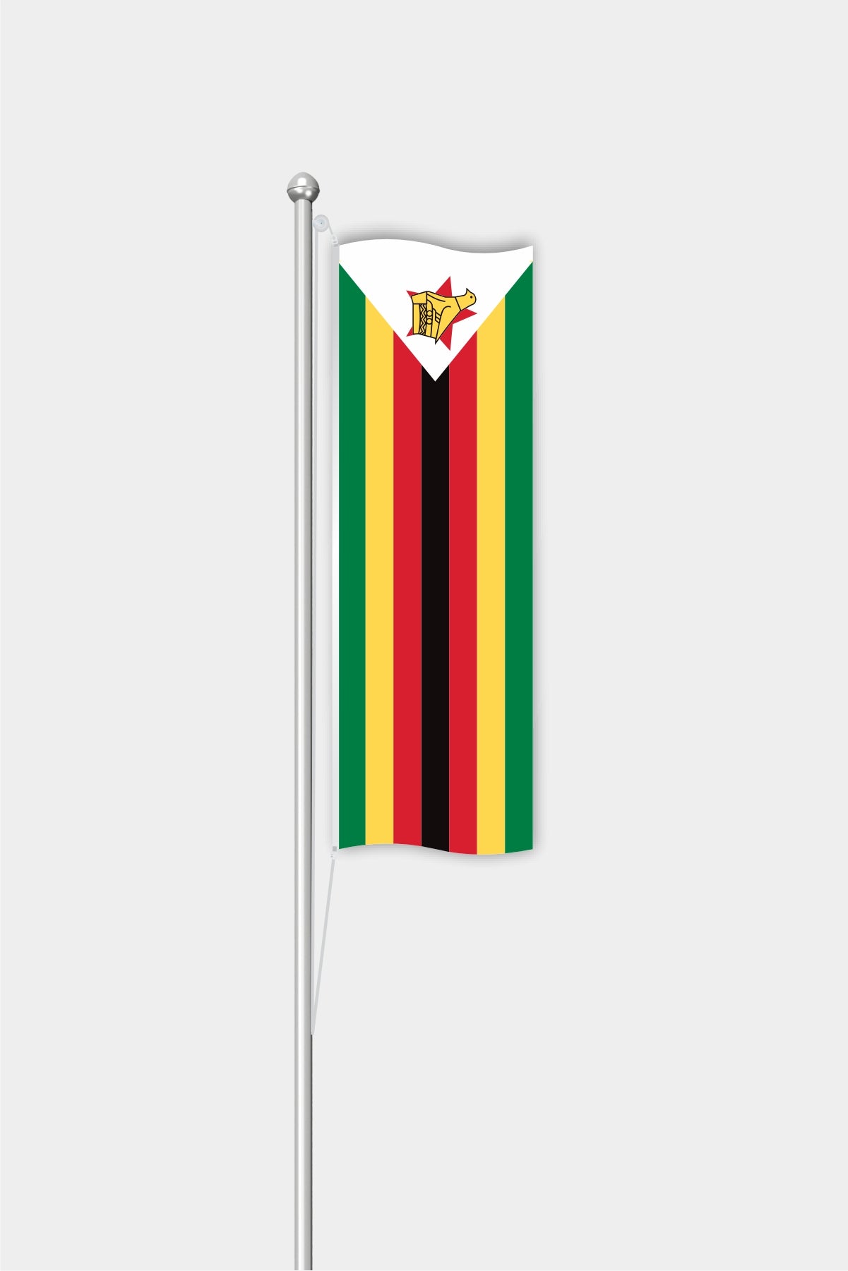 Outdoor Vertical Zimbabve Flag — Polyester